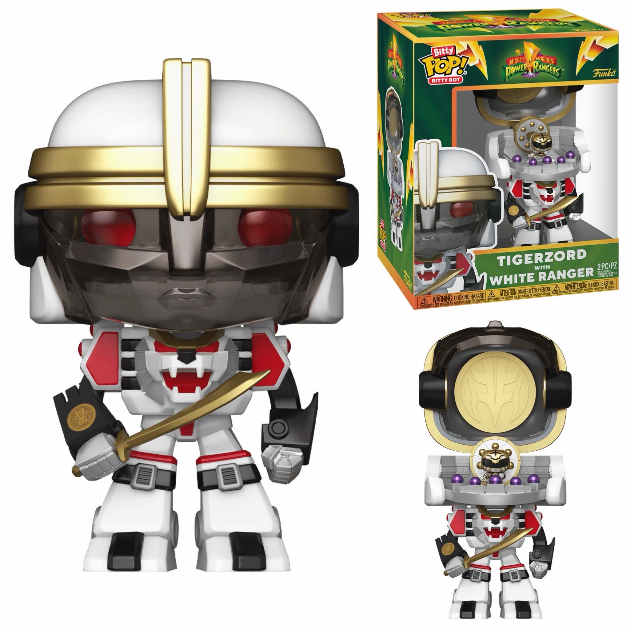 Zighter ショートボード ホワイト/カラフル First look at Tigerzord as White Ranger Bitty Pop Bot