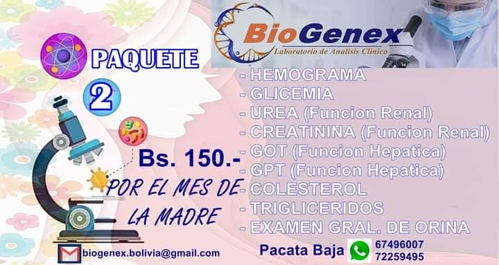 Laboratorio Clínico BioGenex | Cochabamba