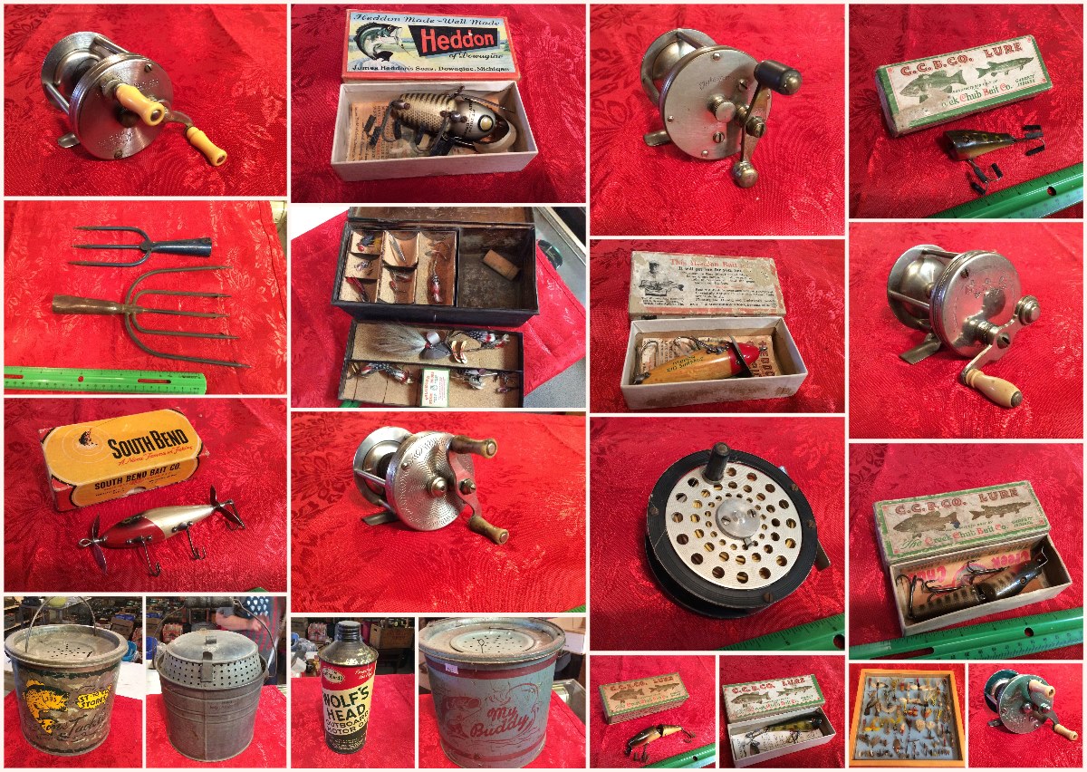 Vintage Revelation V7343 baitcasting reel has gold-tone side plate