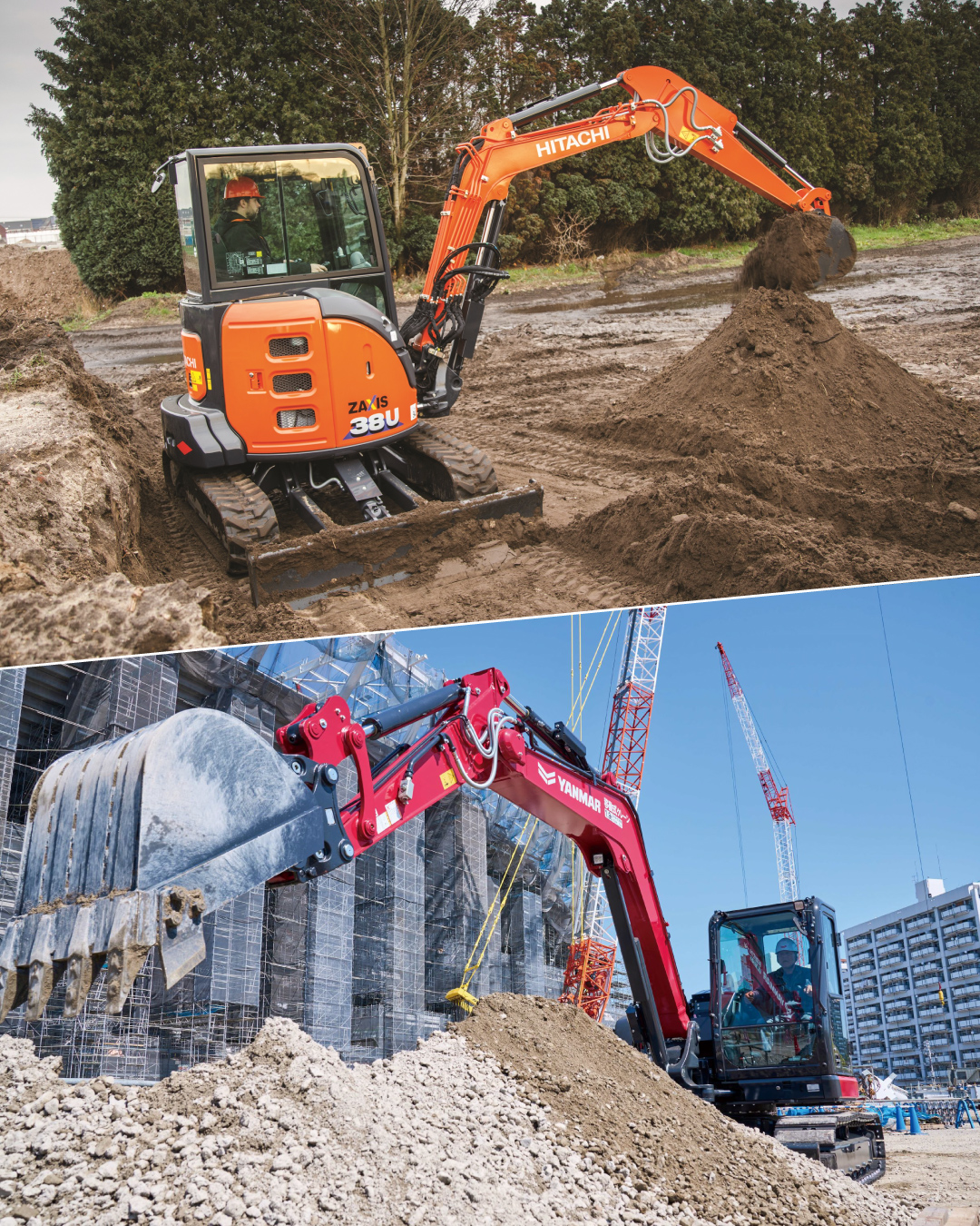 What's new in Yanmar excavators compared to Hitachi or JD?