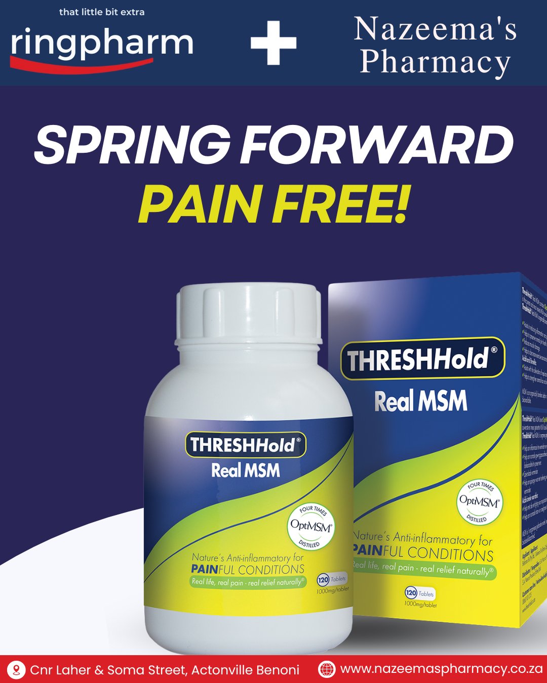 🌸 Spring forward without the pain.... - Nazeema’s Pharmacy | Facebook