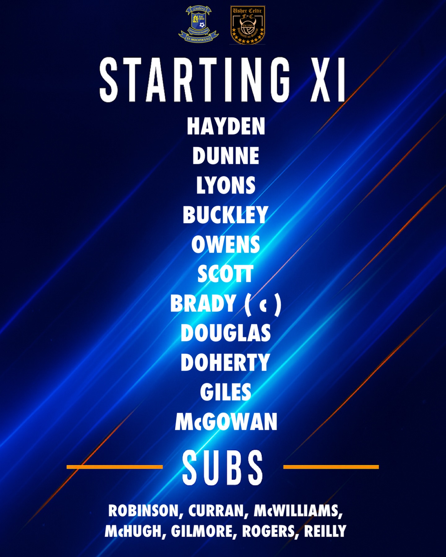 St. Mochta's FC - 📋 Team News: Here’s how the Saints... | Facebook