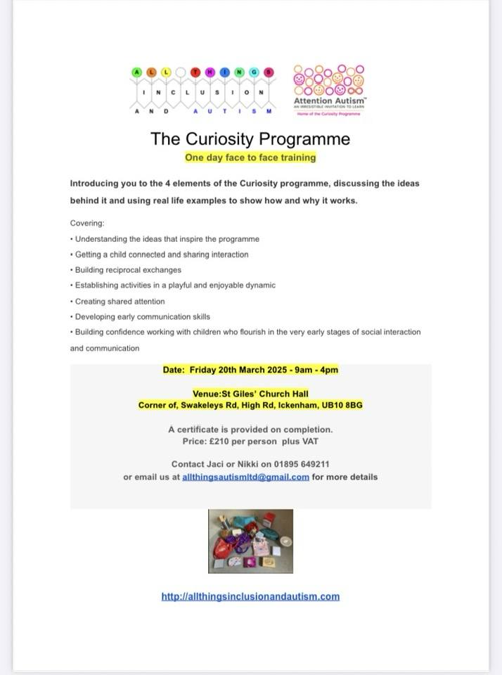 Our Curiosity Programme... - All Things Inclusion and Autism | Facebook