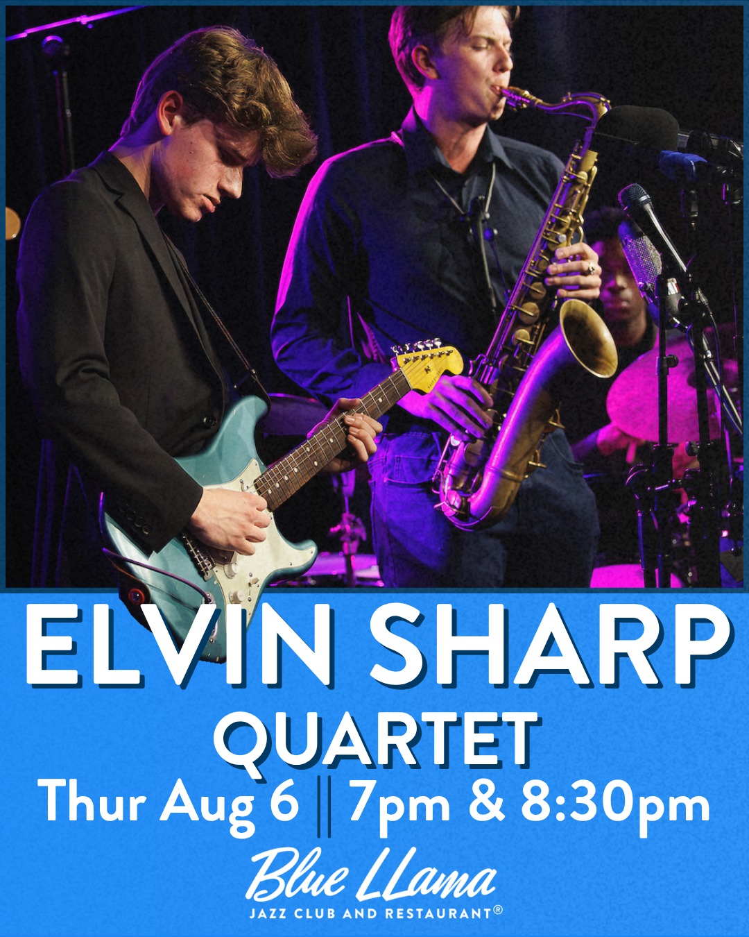 There's a little something for every kind of jazz lover this week at Blue LLama. We open Wednesday with the Lisa Sung Quartet, followed by the Elvin Sharp Quartet on Thursday. Friday