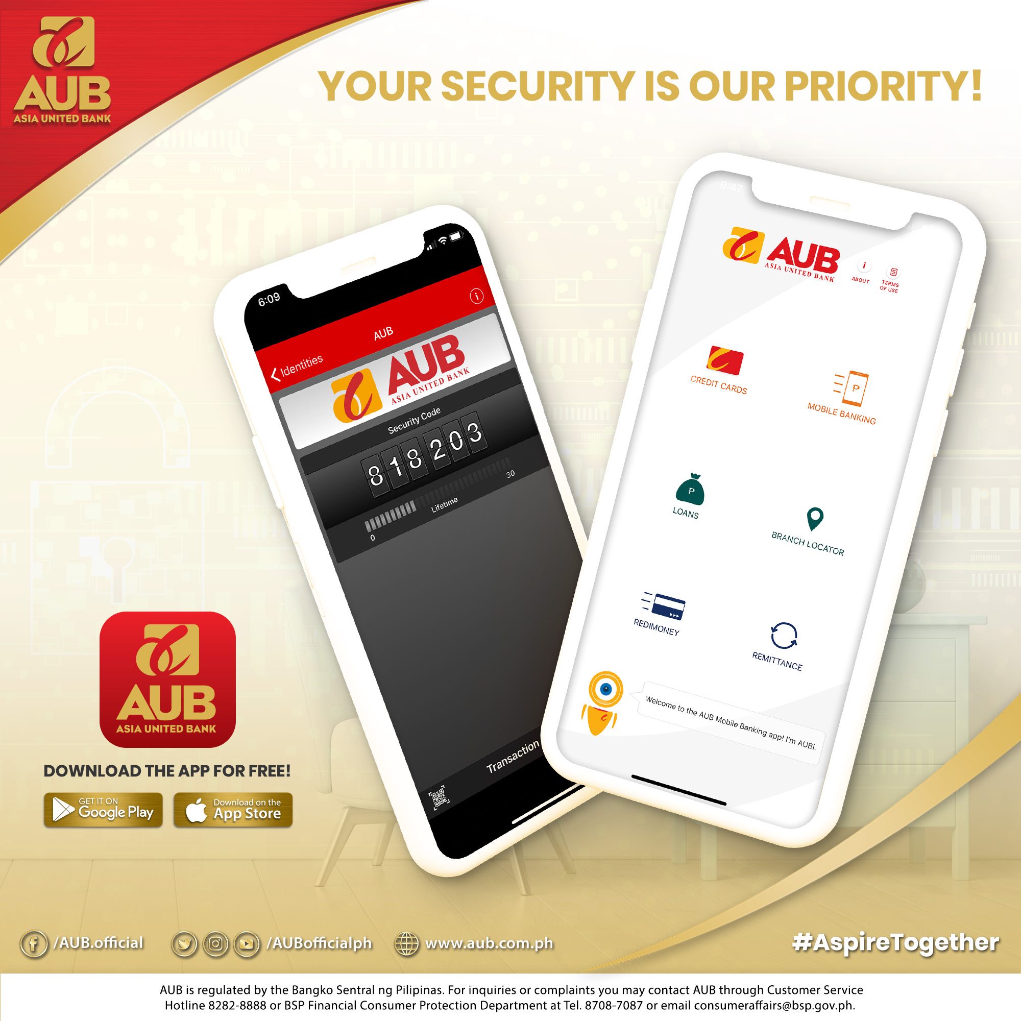 AUB.Official - Ensured secure financial transactions on AUB Mobile App ...