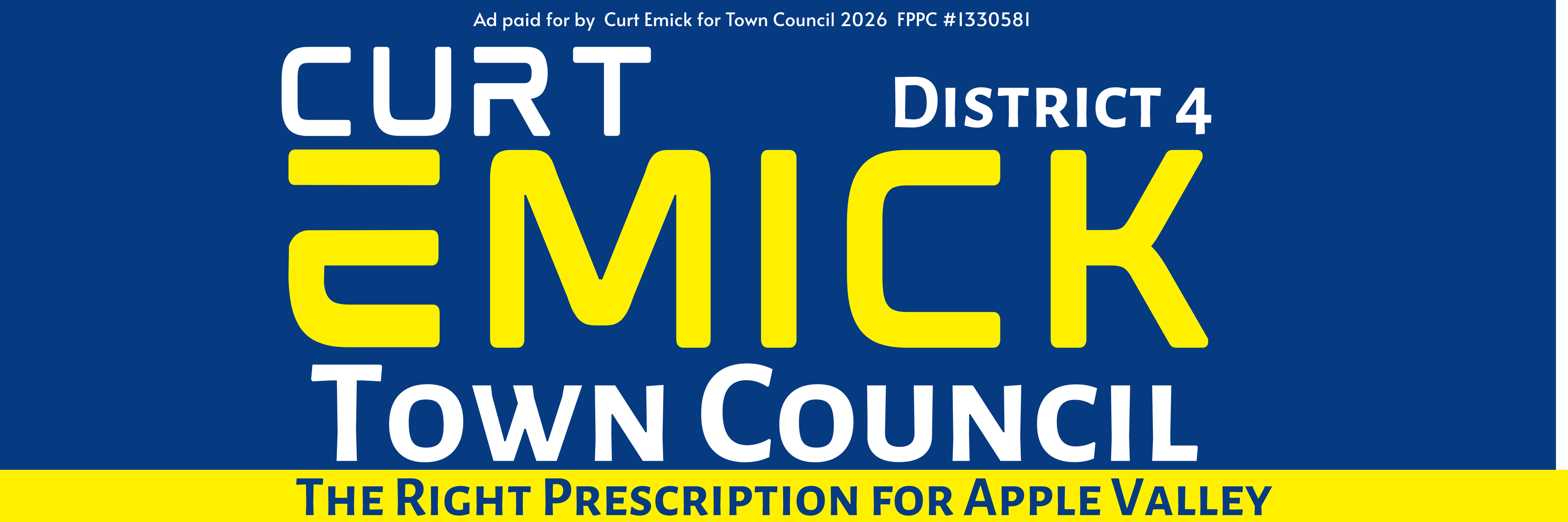 Curt Emick for Apple Valley Town Council