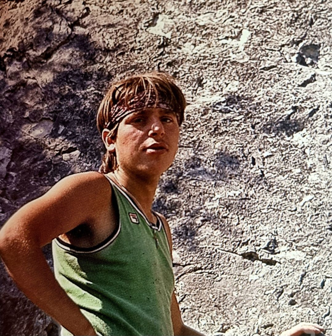 『LES ALPINISTES CELEBRES』LUCIEN MAZENOD In 1980 in Buis les Baronnies at the foot of 
