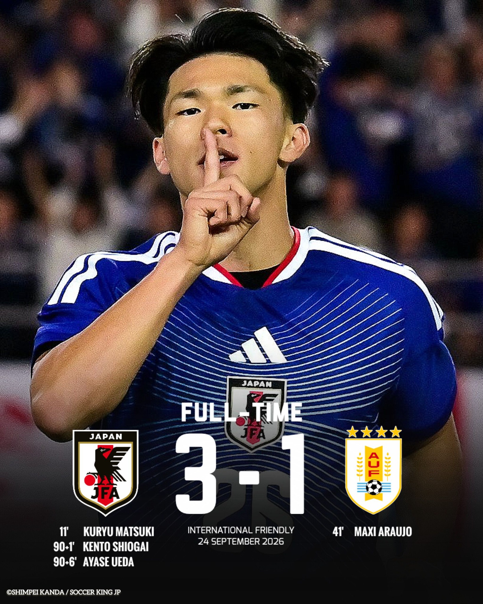 Japan 3-1 Uruguay: Friendly International Match Recap