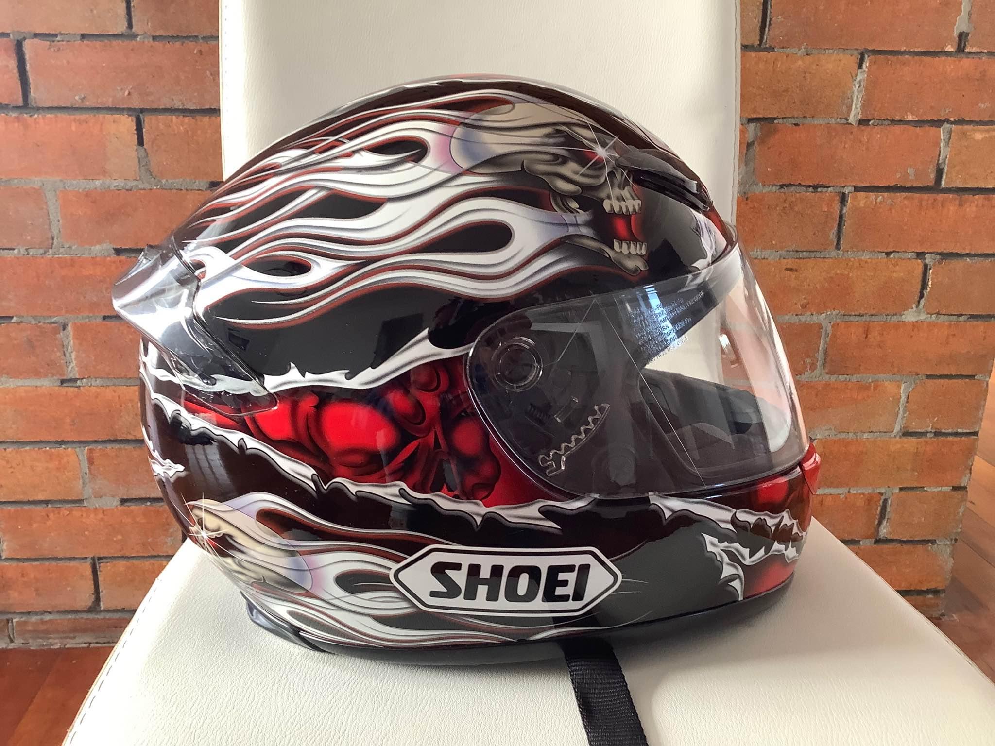 shoei grim reaper helmet Harley Full face American Flag skull – Brock Black Customs Dry interior material absorbs and dispels sweat two times faster than conventional nylon interiors Meet the Grim Reaper, designed