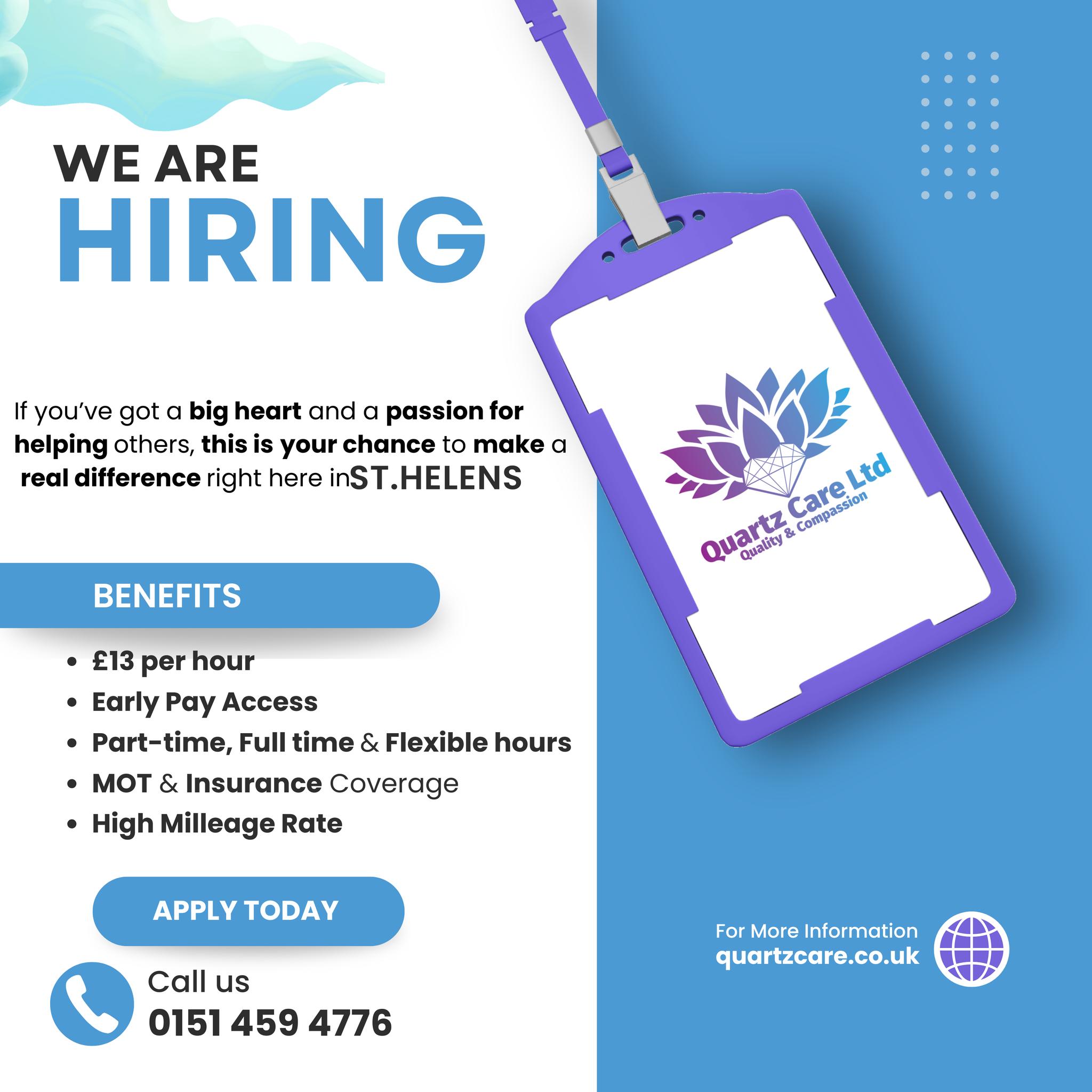 Quartz Care - 🚨 We're Hiring Compassionate Care... | Facebook