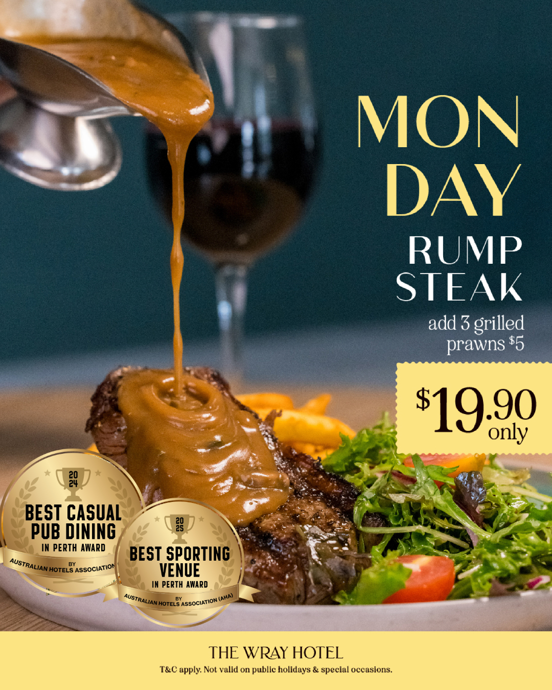 The Wray - Start your week right — Monday Rump Steak for just $19.90. 🥩 ...