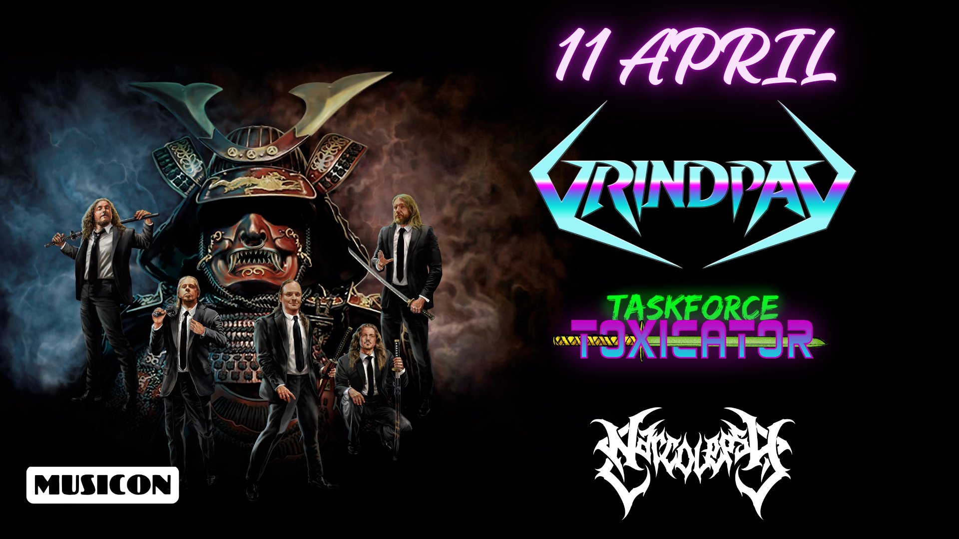 GRINDPAD + TASKFORCE TOXICATOR + NARCOLEPSY | MUSICON, DEN HAAG