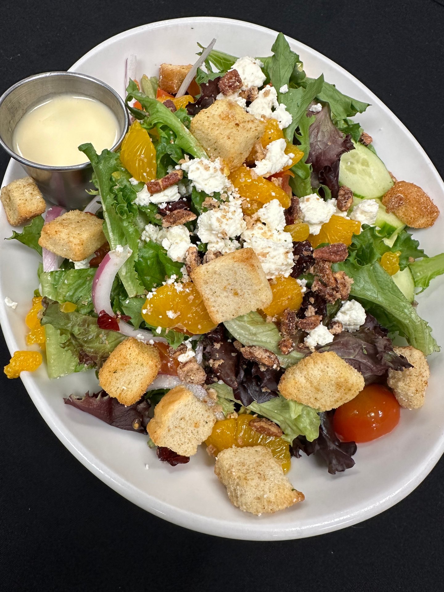 Aubri Lane's Club Salad with mixed greens and honey thyme vinaigrette