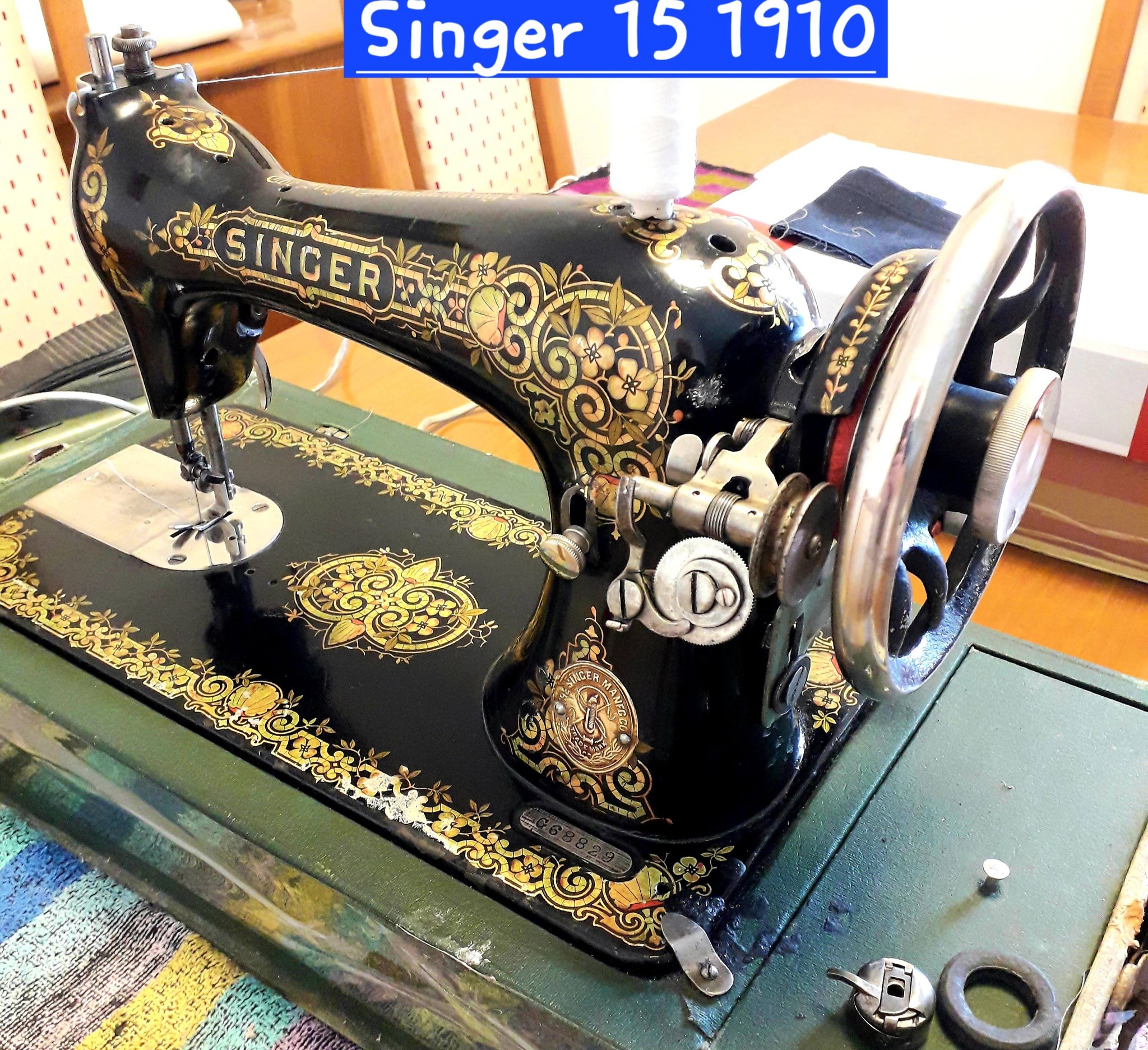 What are Tiffany and Gingerbread decal designs on vintage sewing
