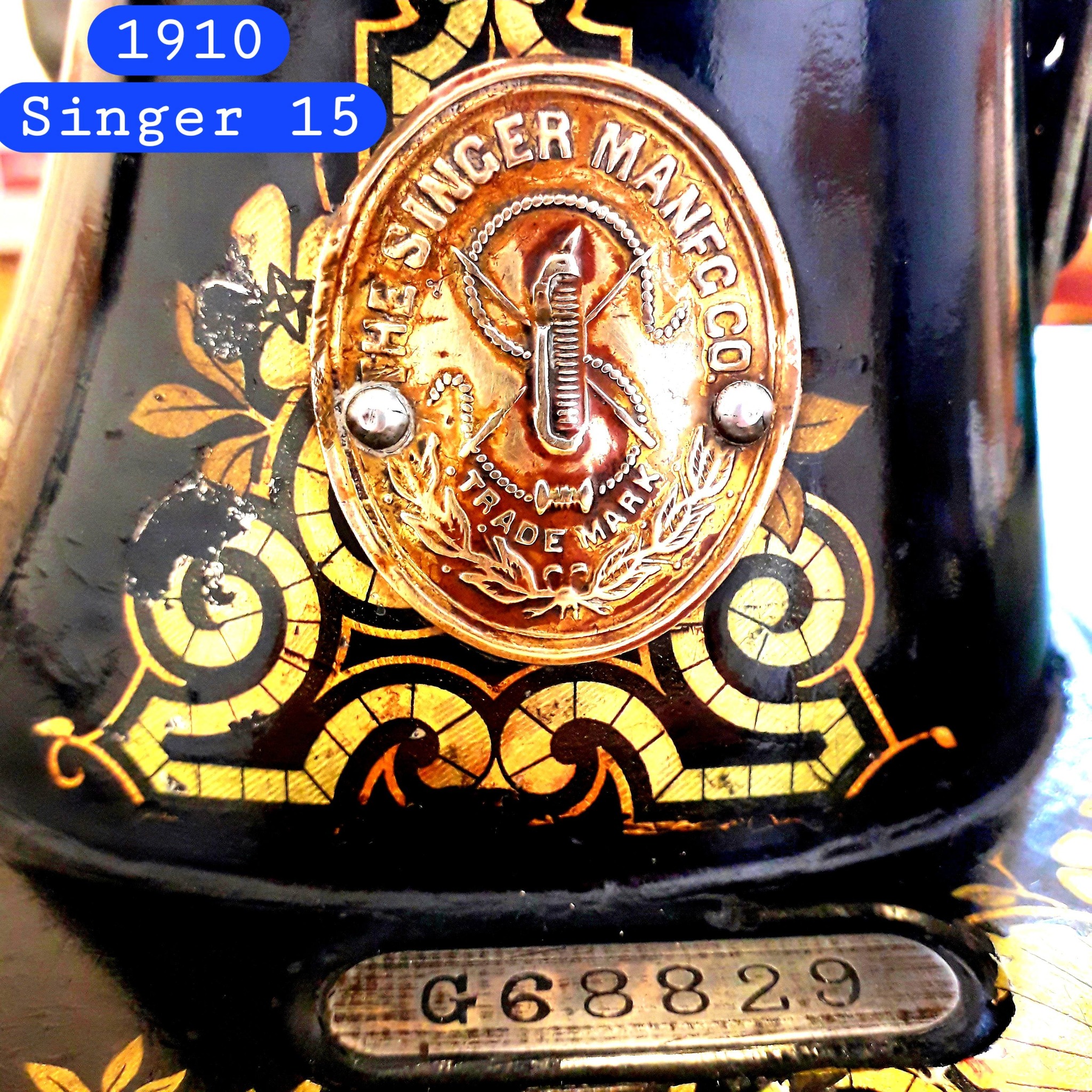 What are Tiffany and Gingerbread decal designs on vintage sewing