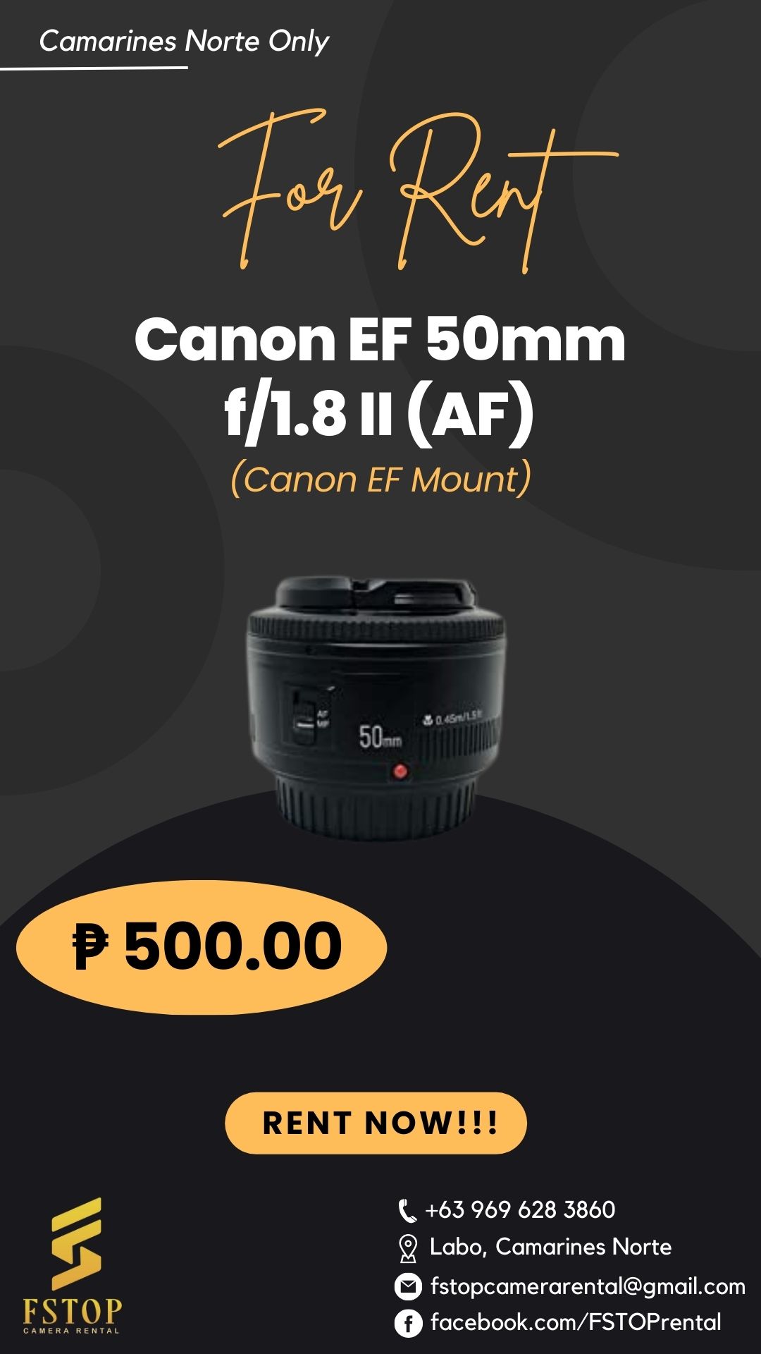 Lenses For Rent No Equipment No... - FSTOP Camera Rental | Facebook