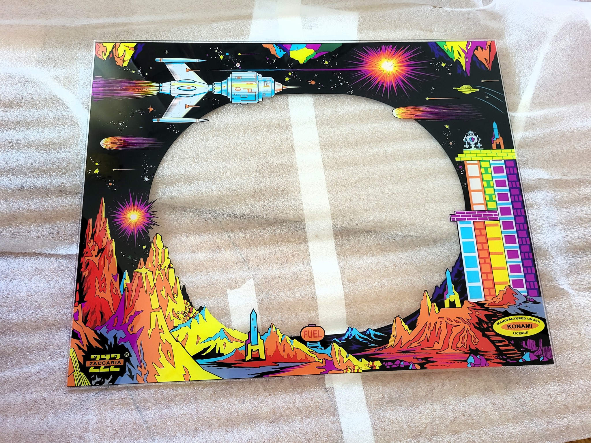 Restoration of Italian Zaccaria Quasar arcade game with silkworm
