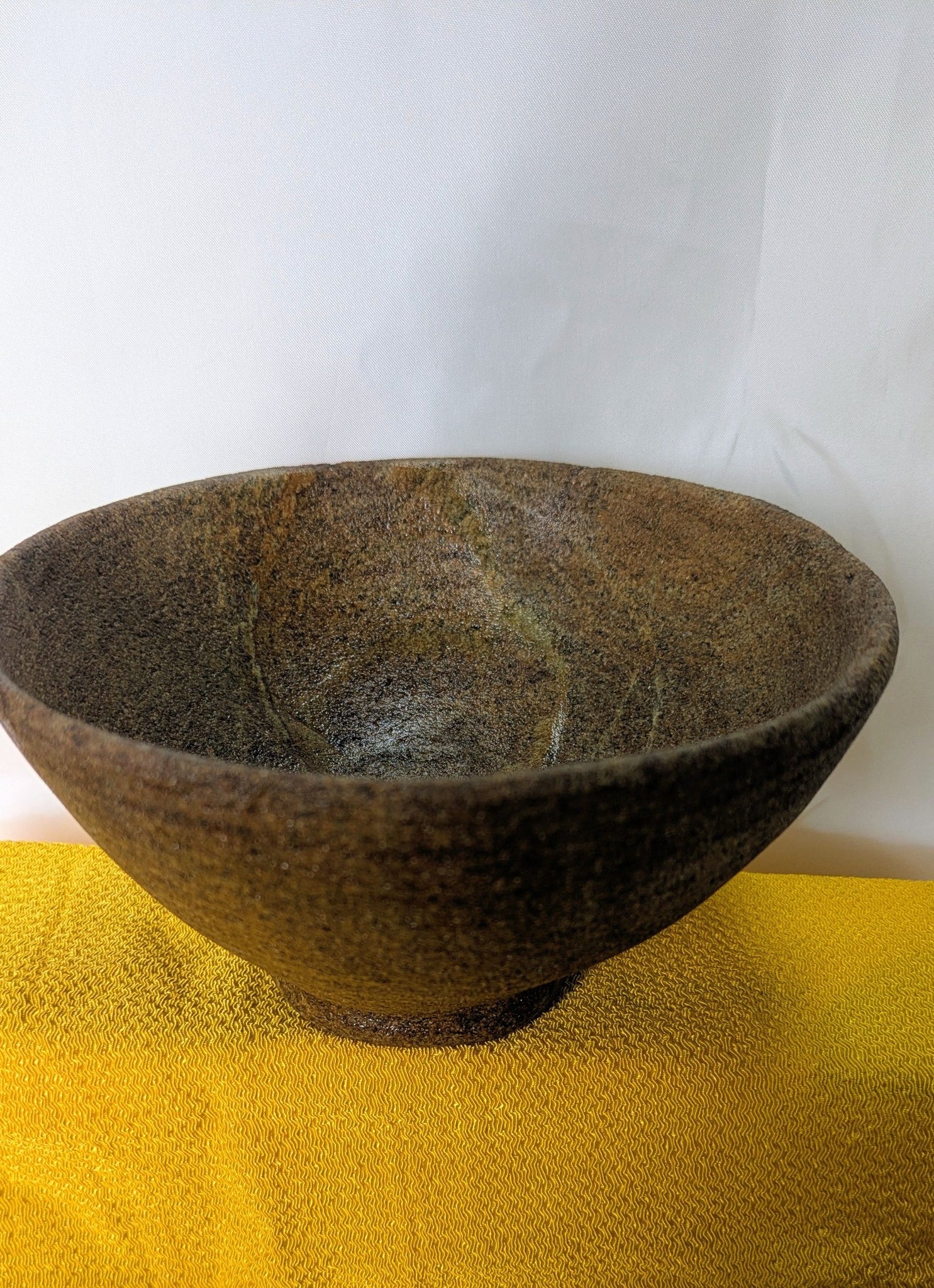 石彫茶碗、石から彫刻した茶碗、倉田辰彦作 石彫茶碗、石から彫刻した