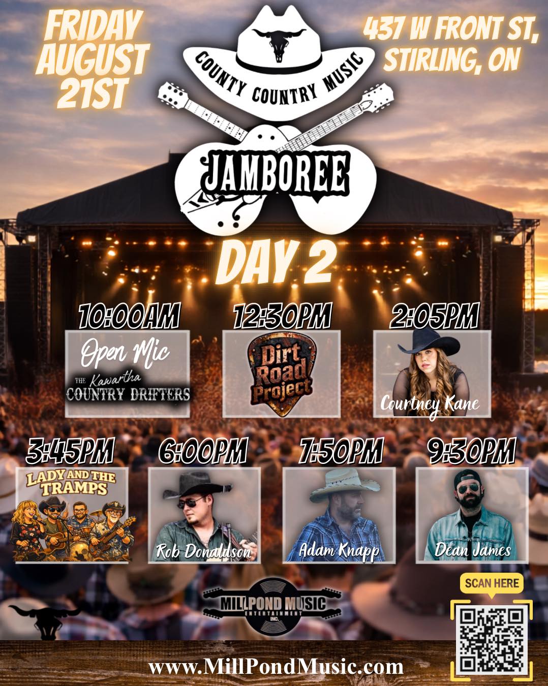 Official Lineup Schedule Thursday August 20th 12:30pm to 3:20pm