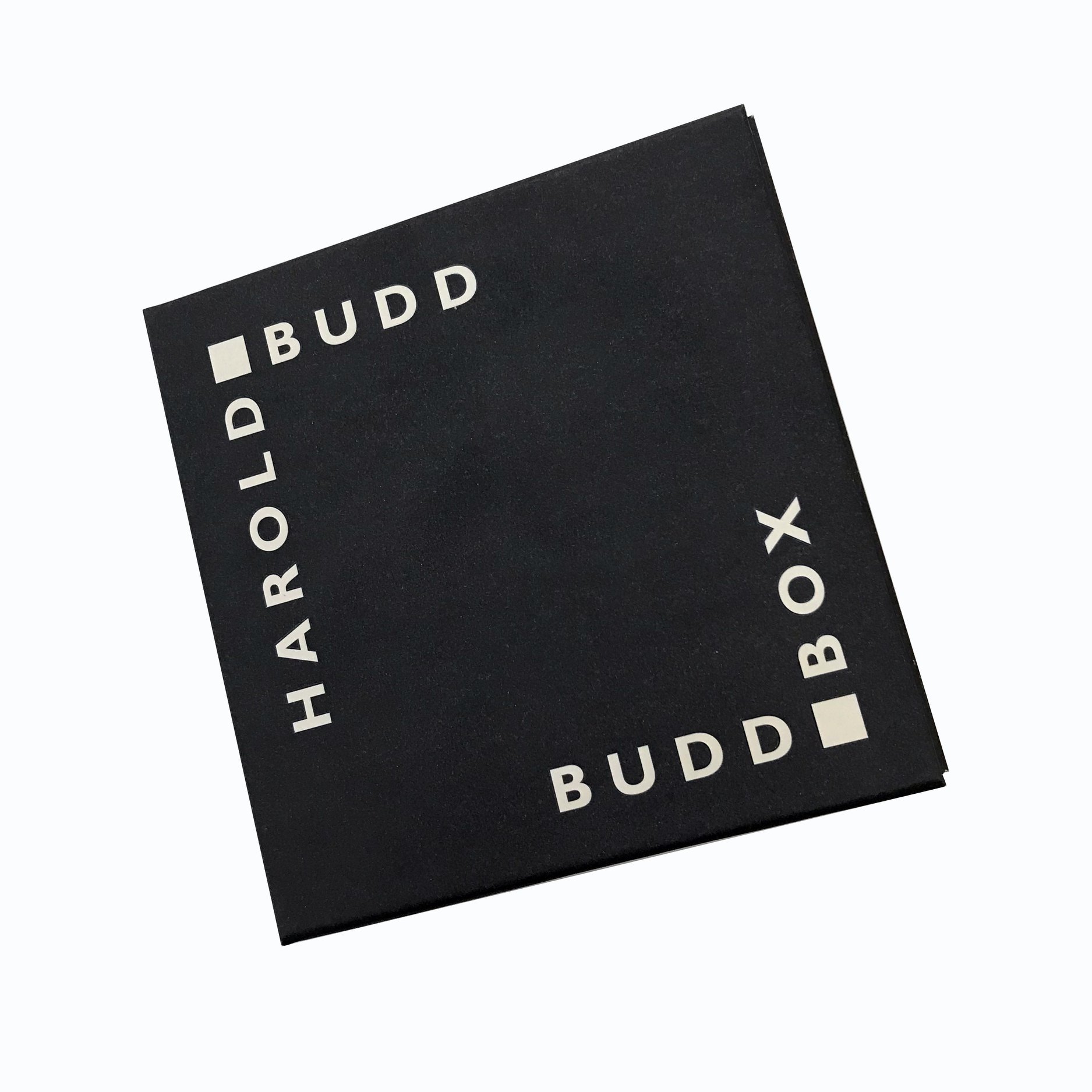 Out now - Harold Budd Budd Box (Black Edition) - 6 CD + 68 page 
