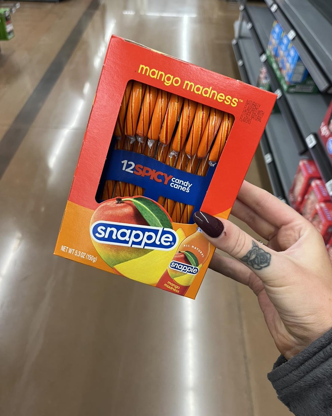 Junk foodie - New Snapple mango madness candy canes!... | Facebook