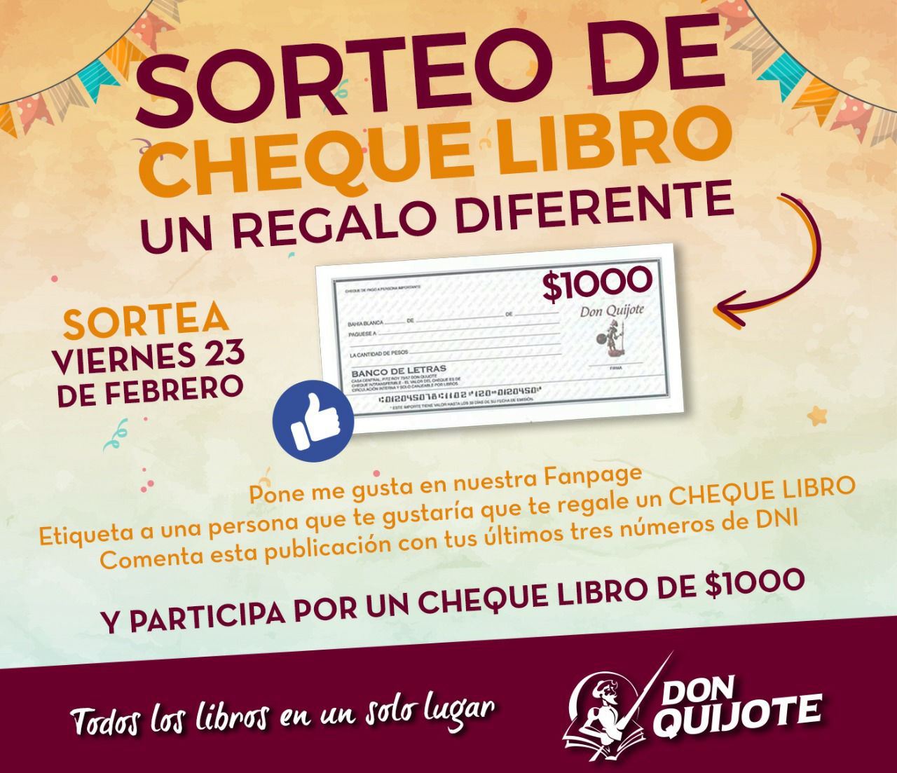 Libreria Don Quijote Bahia Blanca - Don Quijote te #regala un cheque ...