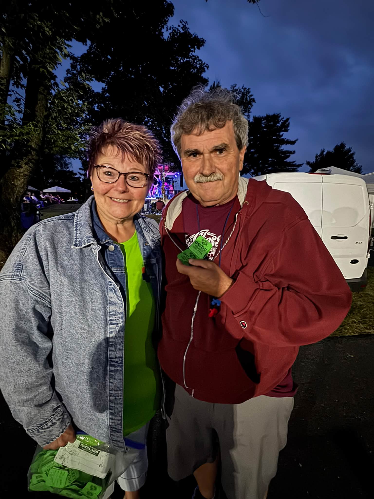 Here is the 7 pm 50/50 Winner Donnie and his winning ticket!!!