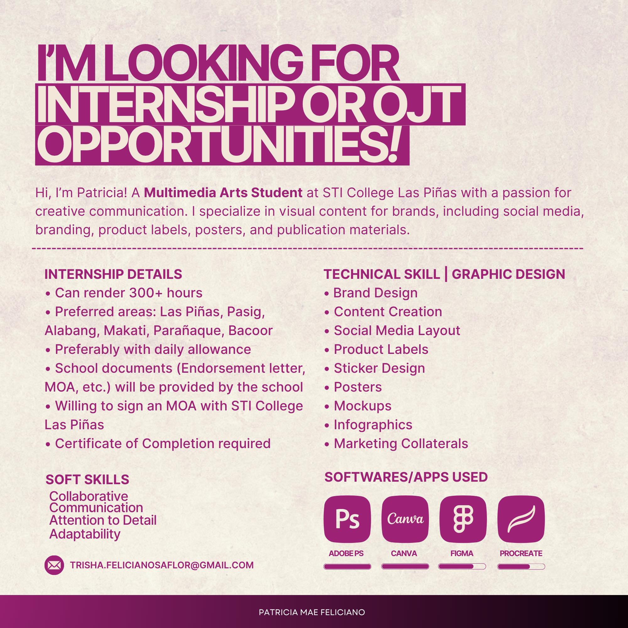 OJT, Internship, Work Immersion Hiring For Students | Hello! I’m ...