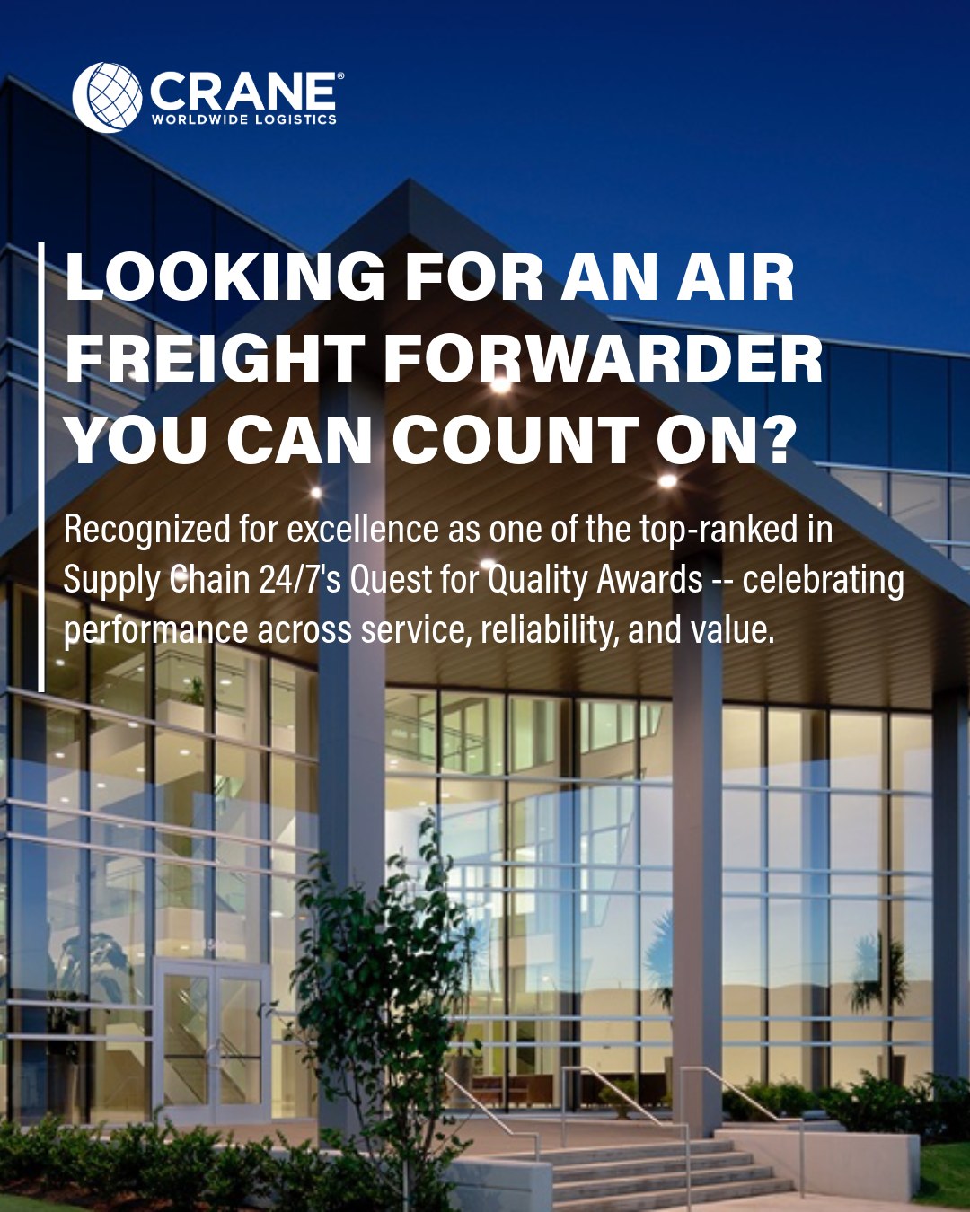 Crane - ️ Crane Worldwide Logistics Ranks #2 in Airfreight Forwarding ...