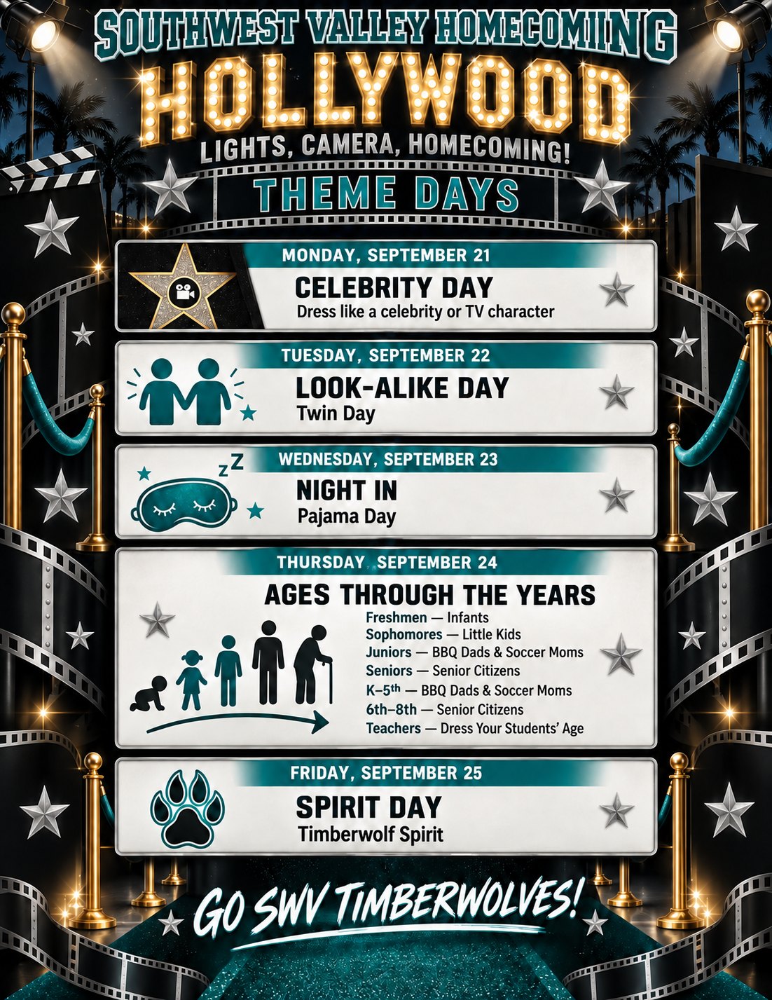 Swv homecoming activities and dress up theme days