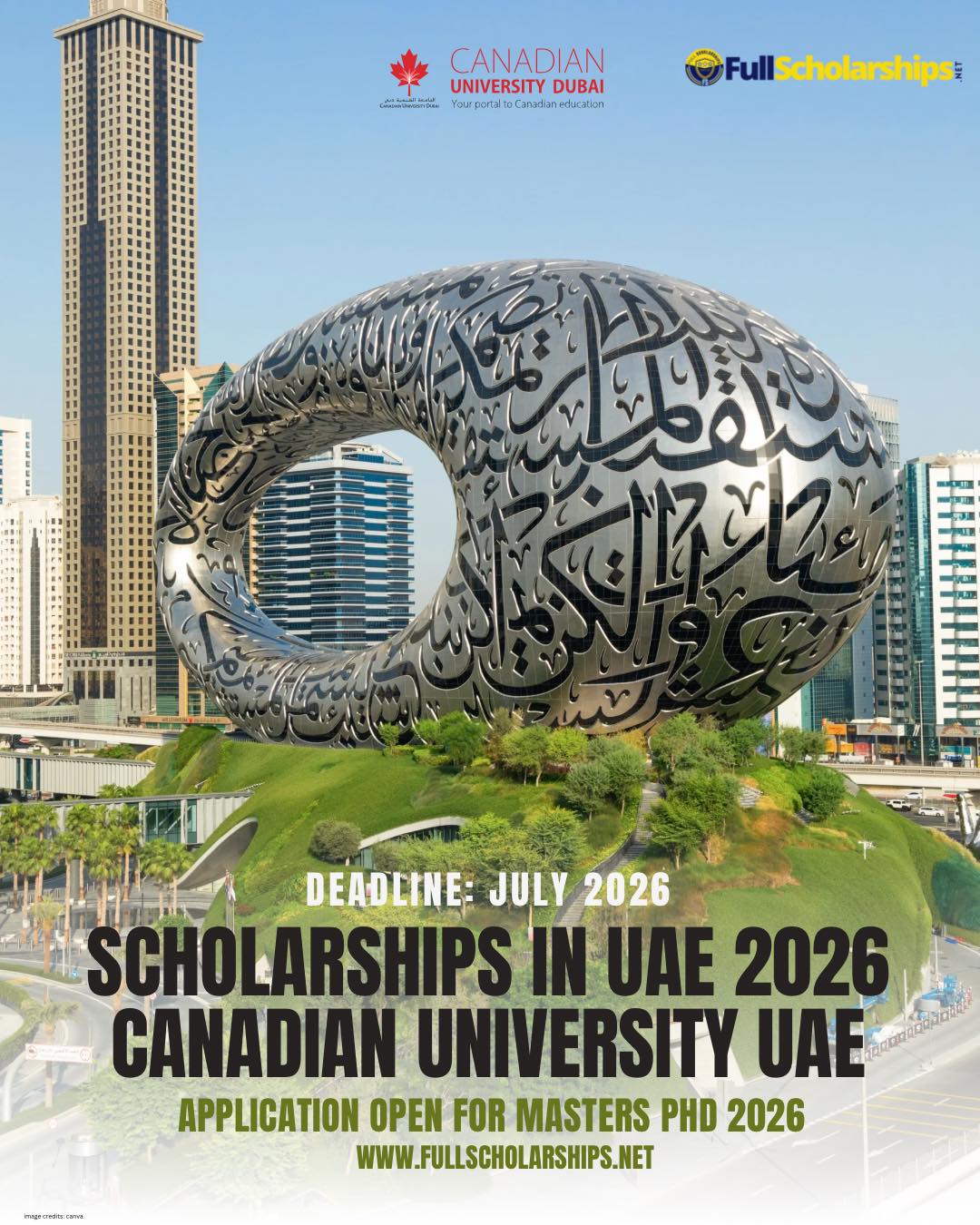 Scholarships - 🎓 Canadian University Dubai Scholarship 2026 — Study in ...