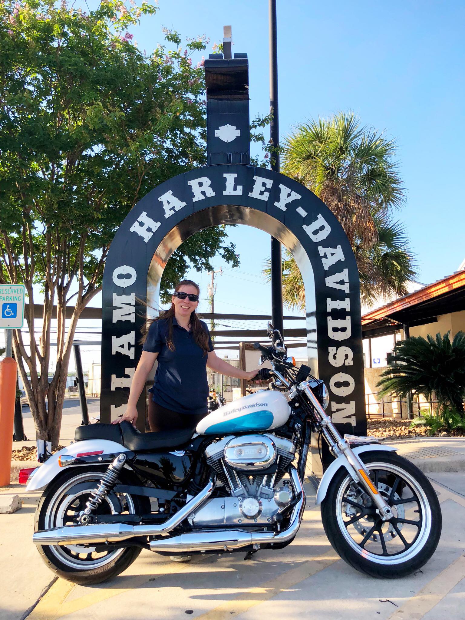 Nicole Galarza's first Harley-Davidson Sportster 883 Low