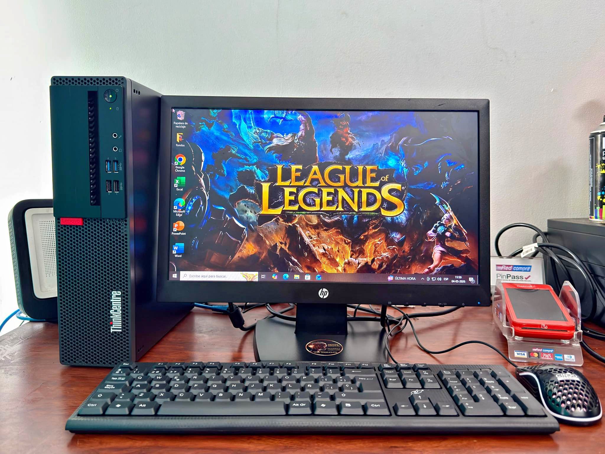 COMPUTADOR AMD PRO A6-8570 16GB 1TB + pantalla 19” Teclado mouse cables ...