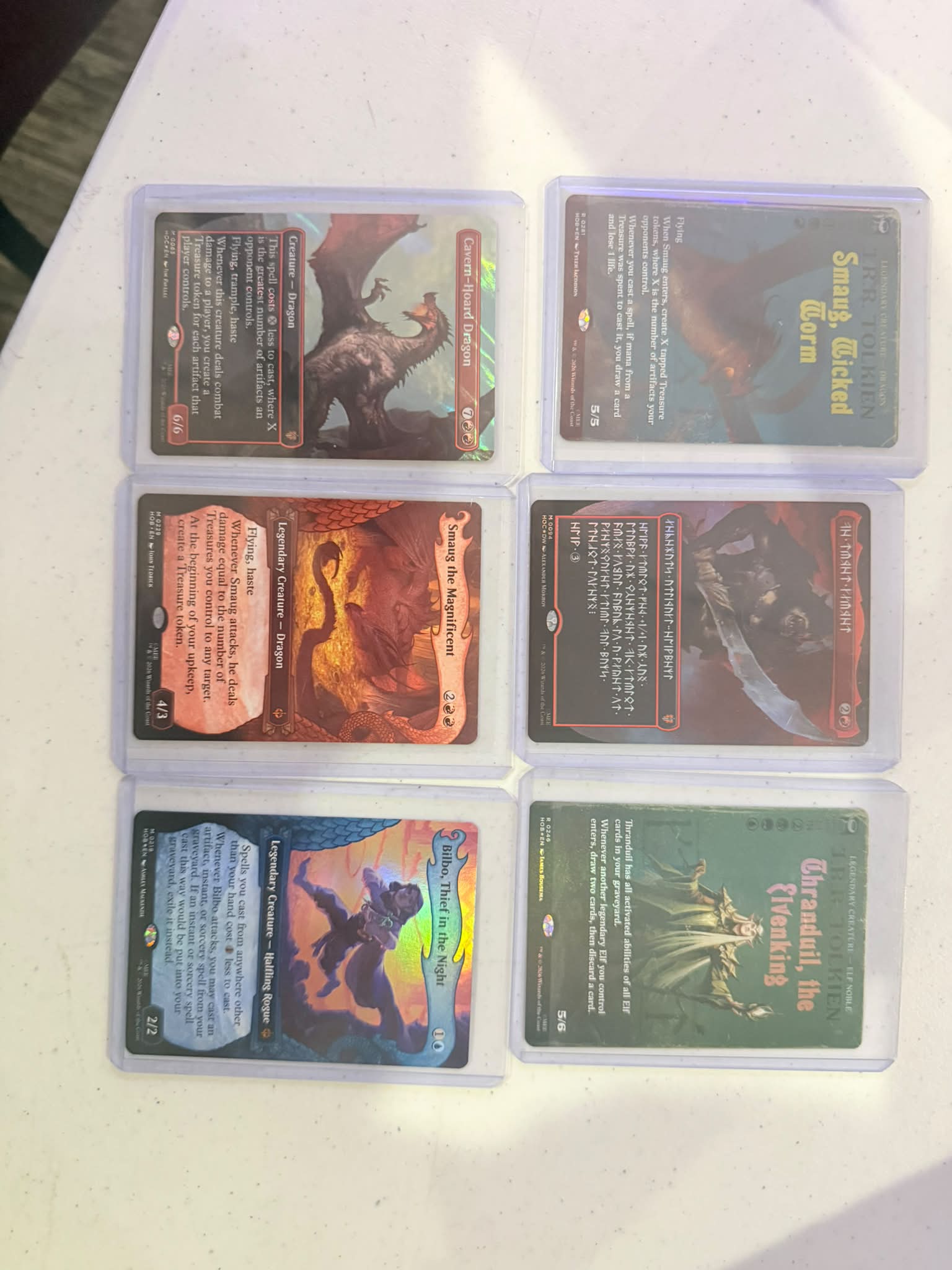 Dwarvish Reaver Cleaver foil and surge foils from The Hobbit set