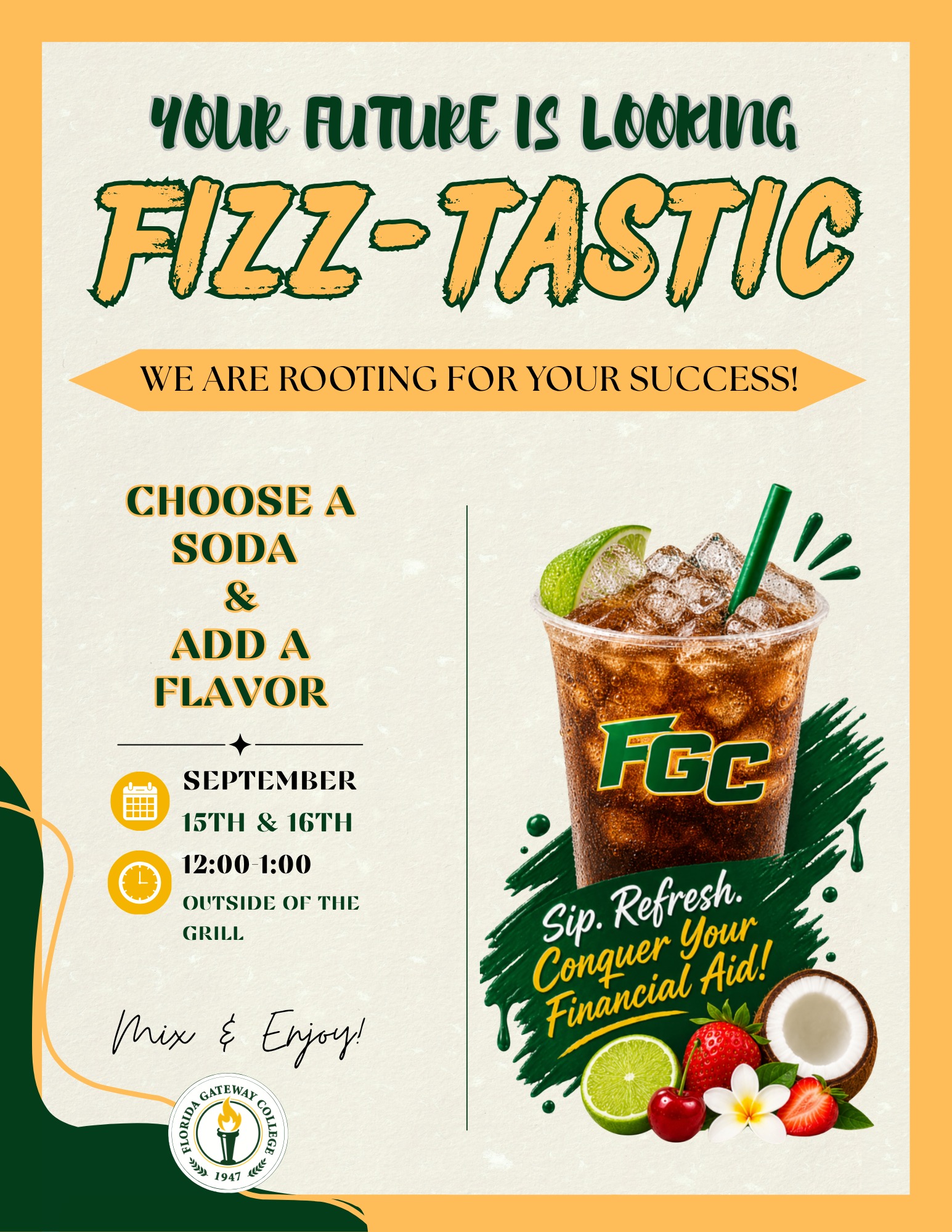 Your future is looking FIZZ-TASTIC next week at FGC with FGC's