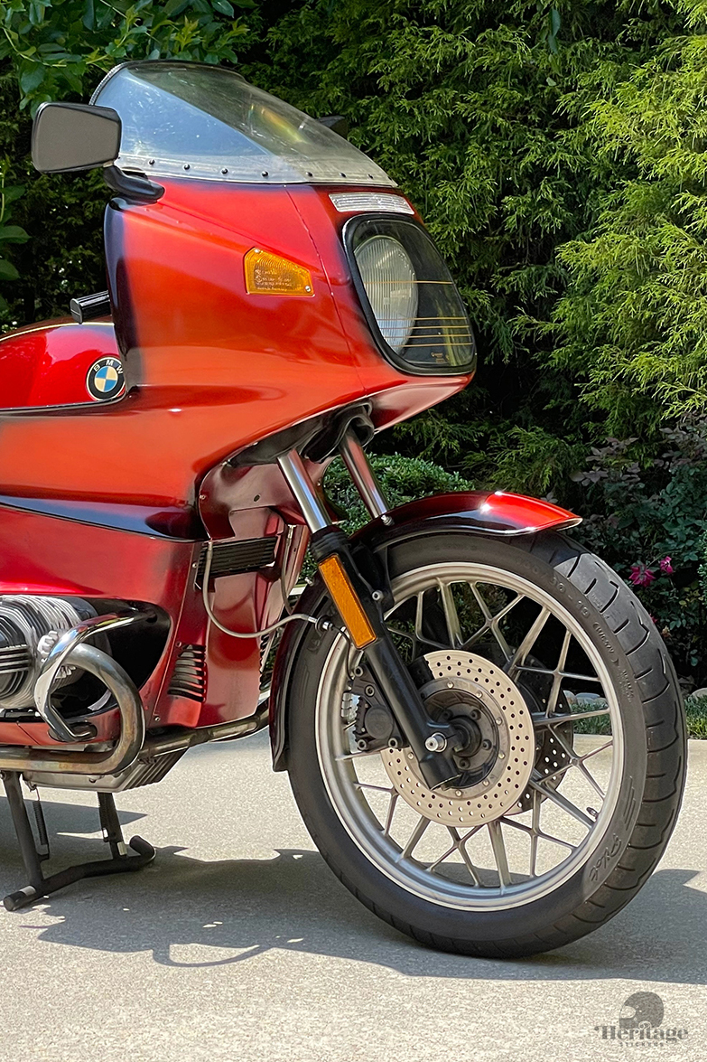 1982 R100RS BMW Motorcycle with Red to Black Fade Paint