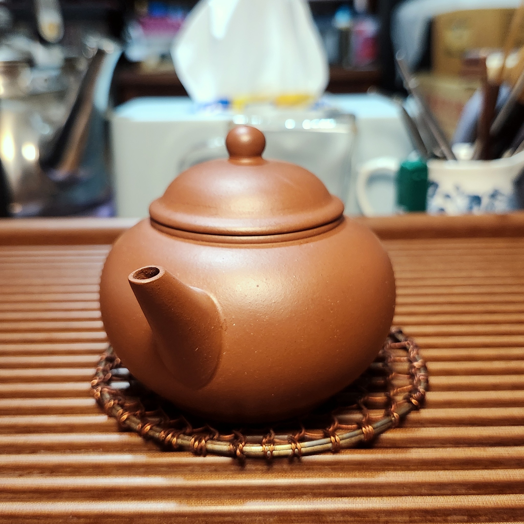 早期朱泥水平壺高海庚癸亥年