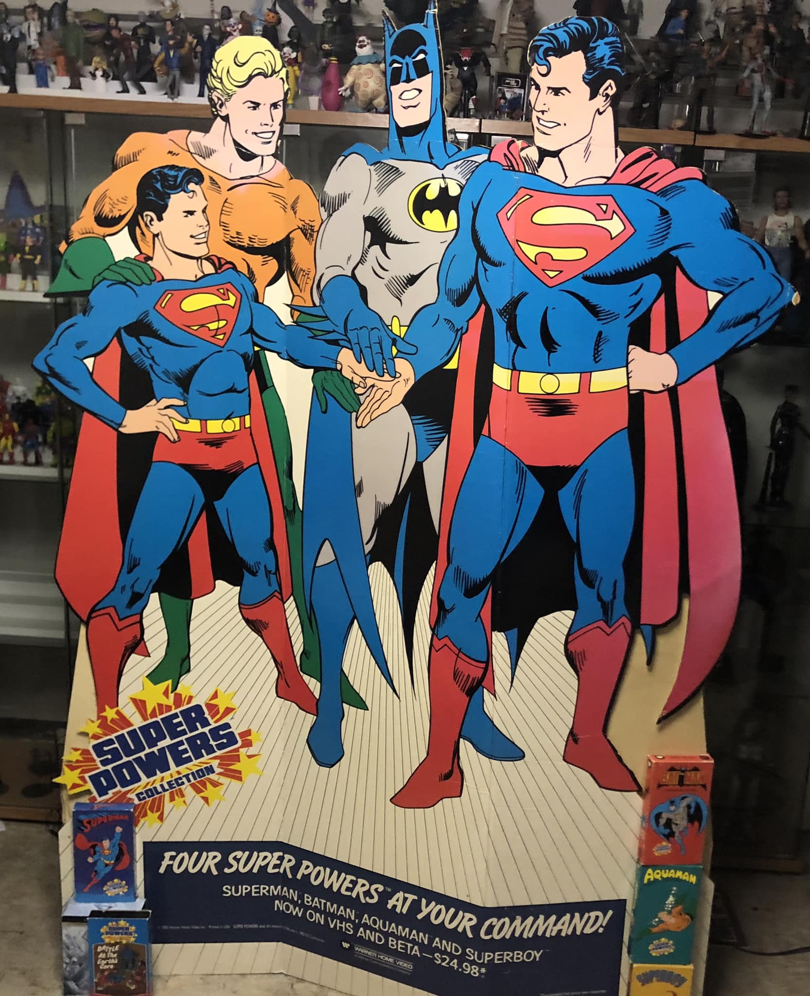 Super Powers collection VHS tape covers. Each VHS tape contained