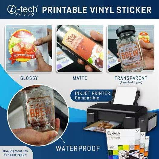 A4 & A3 Vinyl Sticker Roll Waterproof 50Meters Printable High Quality ...