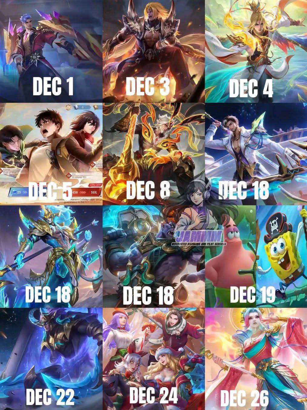 Raven - December 1 - Fredrinn (Starlight) December 3 - Martis (Elite ...