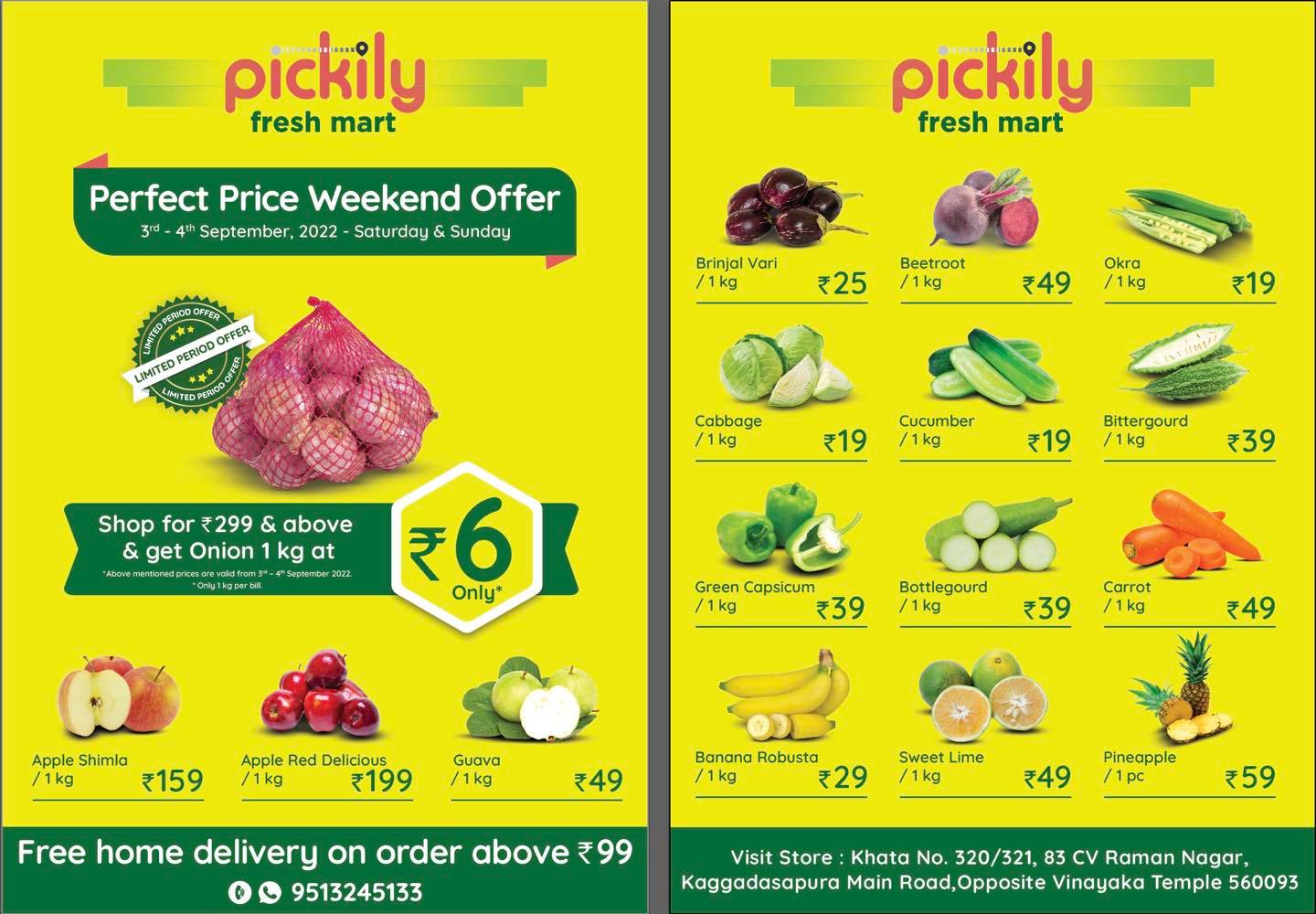 Pickily Fresh Mart | Kaggadasapura