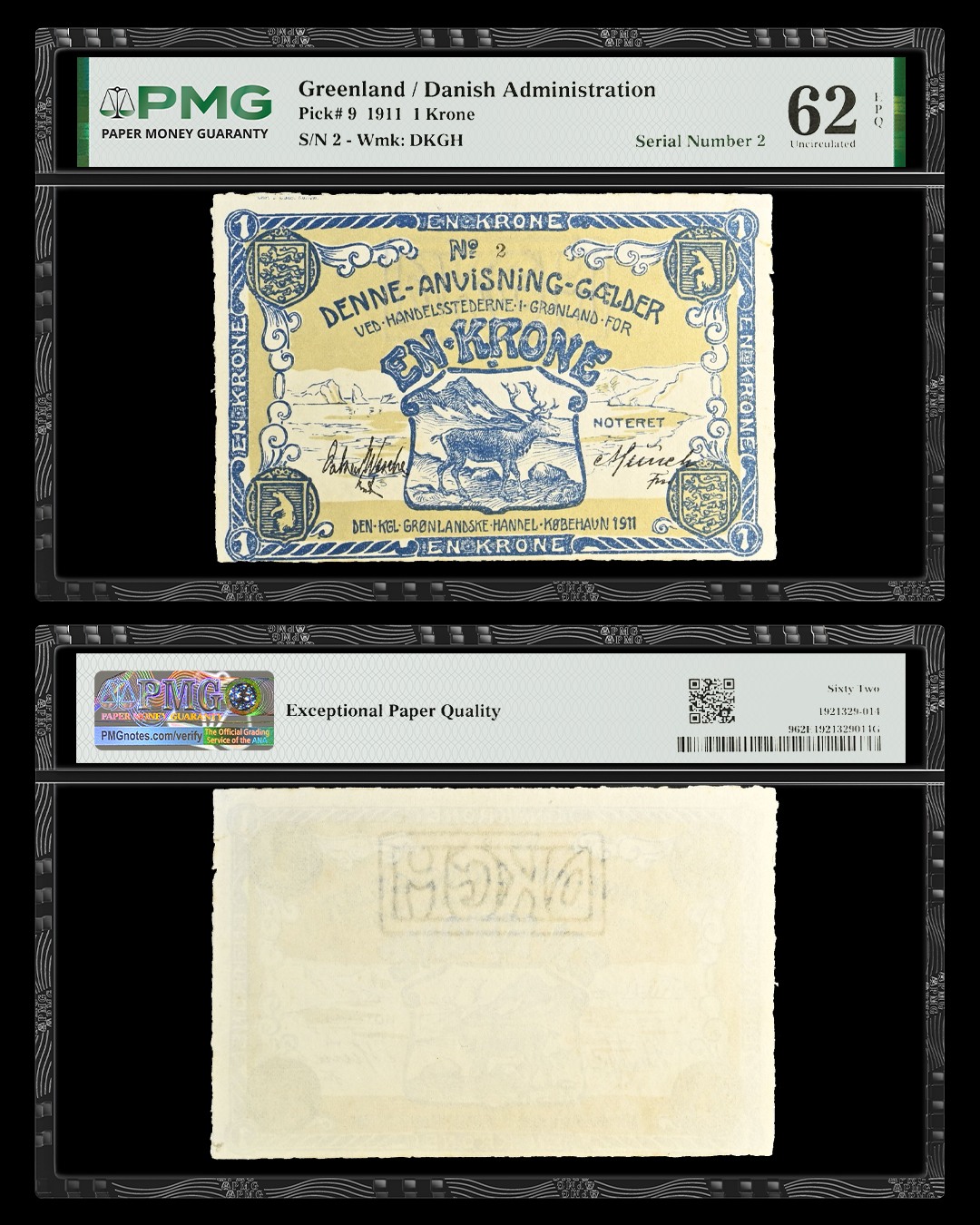 Note of the Day: This Greenland 1911 1 Krone with a Serial Number