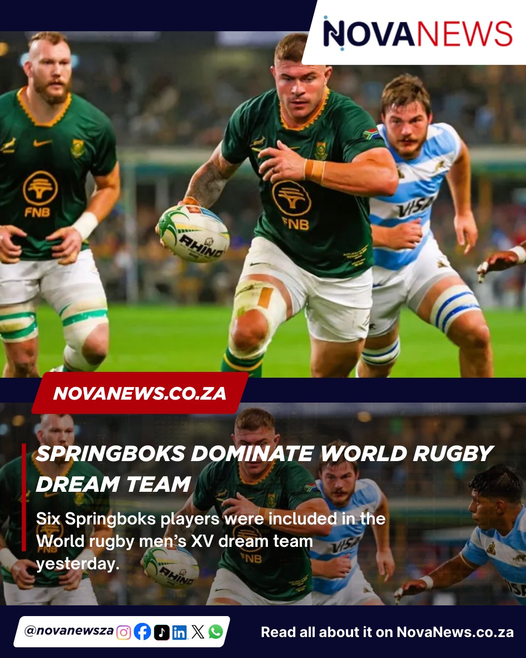 Six Springboks in world rugby dream... - Standard Newspaper | Facebook