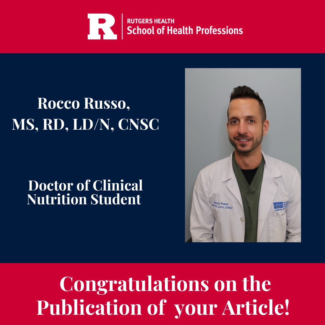 🎉 Congratulations to Rocco Russo, MS, RD, LD/N, CNSC, Doctor of ...