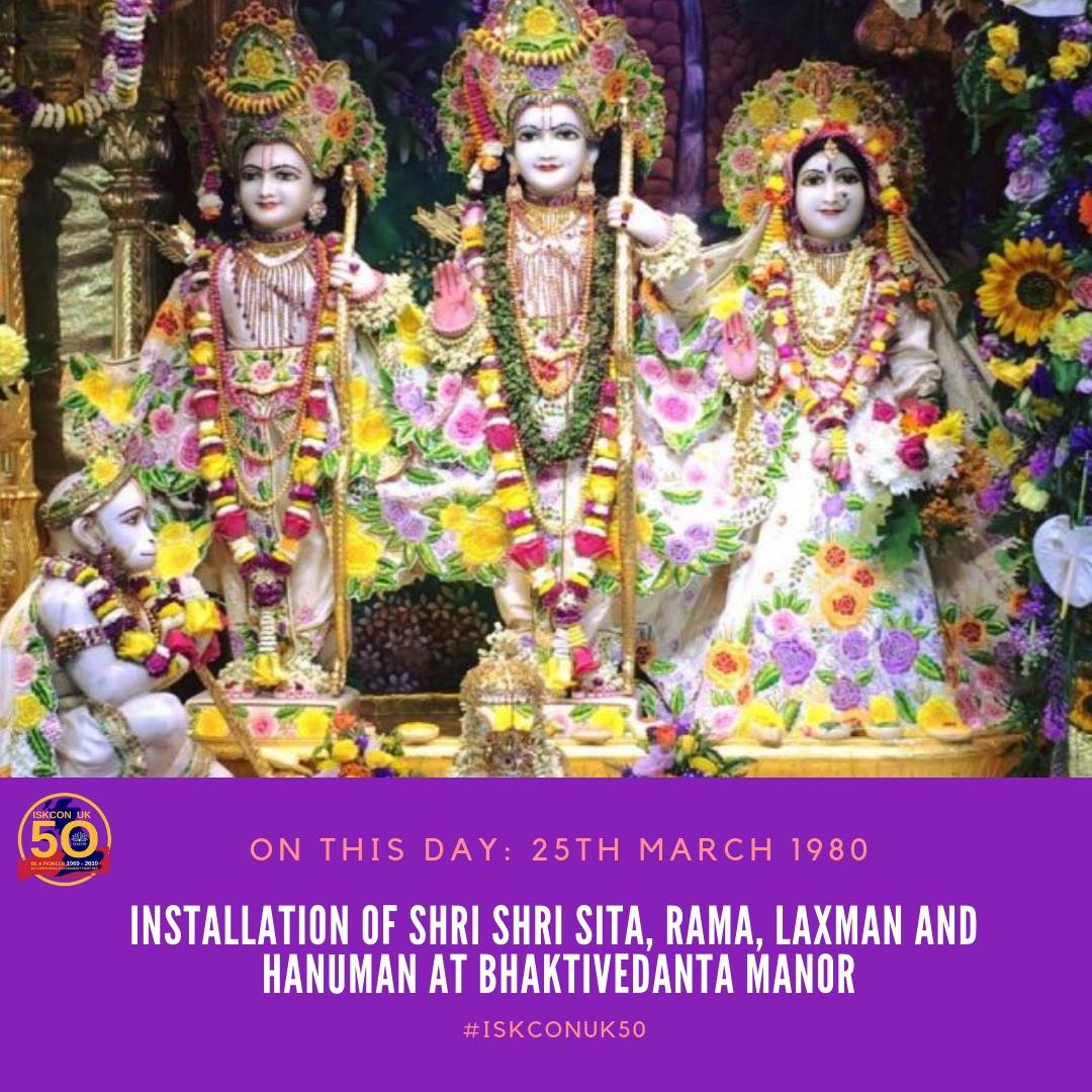 Iskcon UK - On the auspicious occasion of Sri Rama Navami...