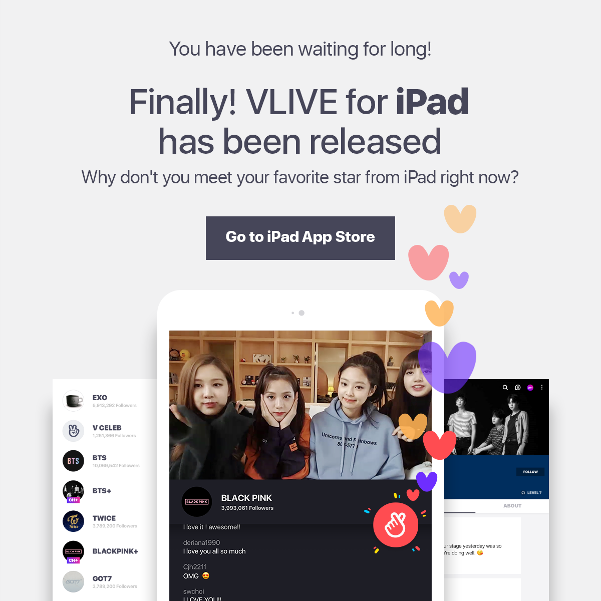 V LIVE - รอคอยมานานแล้วใช่ไหม! 🤗 ในที่สุด! V app สำหรับ... | Facebook