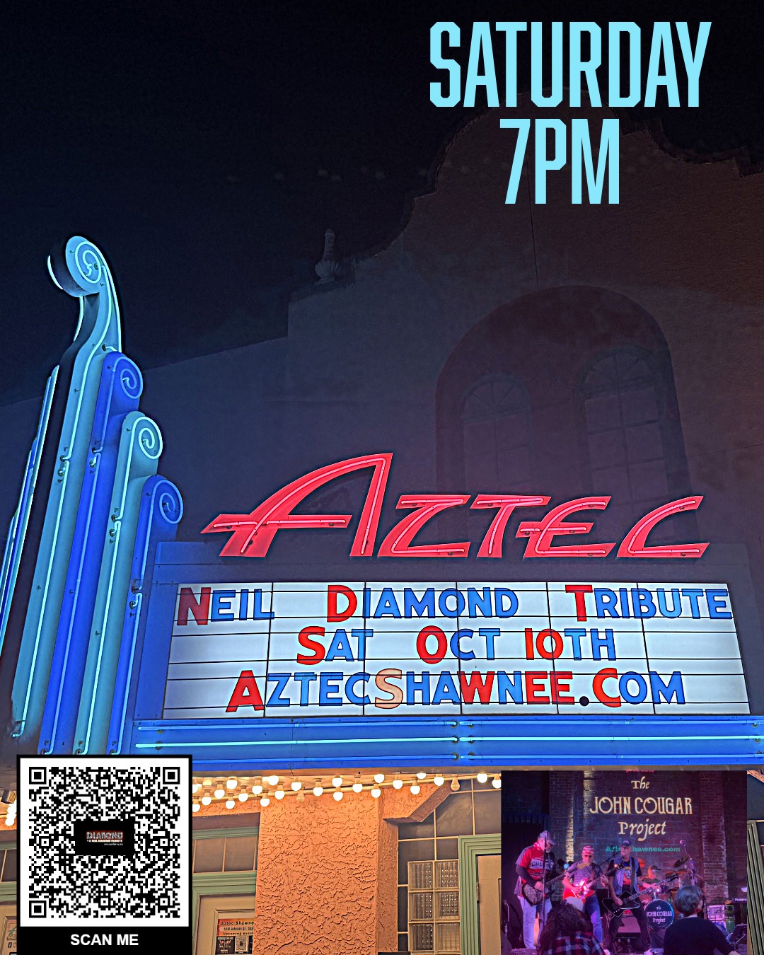 アメステ Neil Diamond tribute at Aztec Shawnee Oct 10
