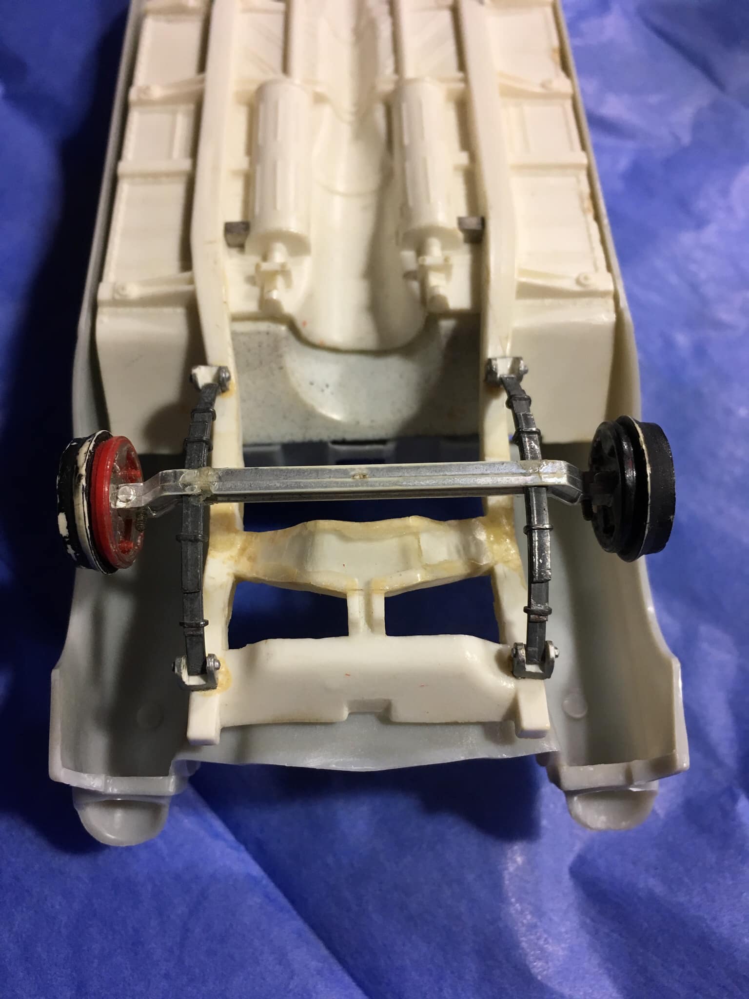 Motore Chevy 454 Gasser Con Tunnel Ram E Carburatori Per Modellismo AMT 1:25, Parti Usate