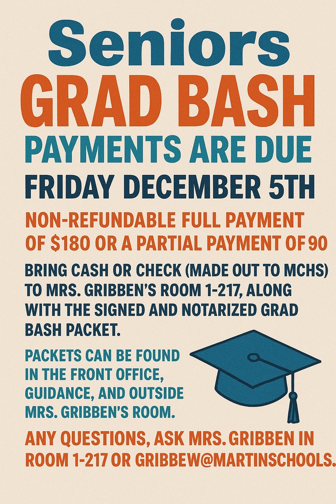 🚨 CLASS OF 2026 SENIORS –... - Martin County High School | Facebook