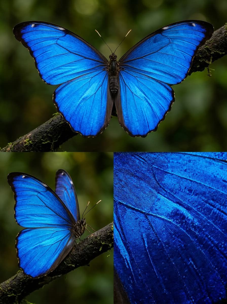 Morpho rhetenor o mariposa morfo azul de Rhetenor, es una mariposa